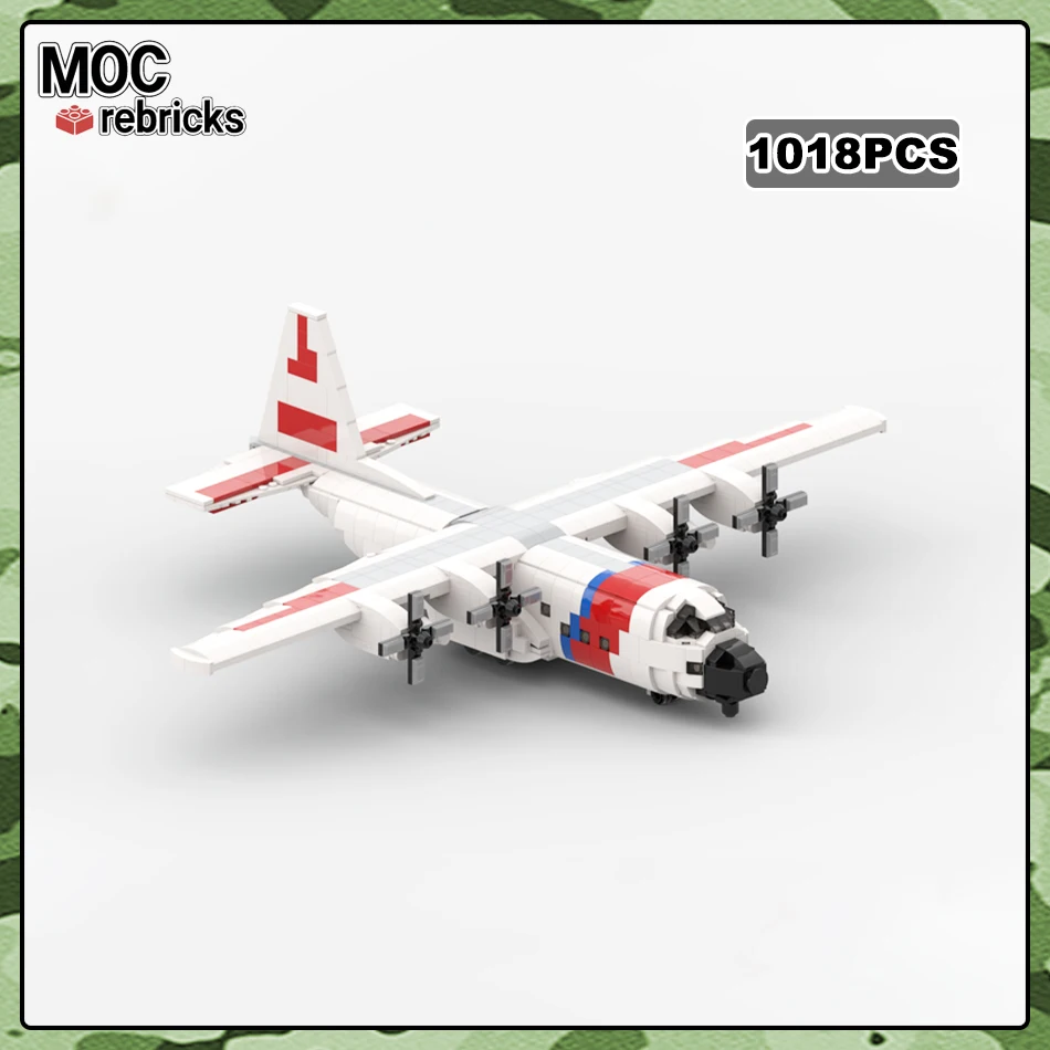 

Military Air HC 130 Hercules Mini Scaled Combat Search and Rescue Aircraft Building Blocks Model Bricks Toys for Boys Gift