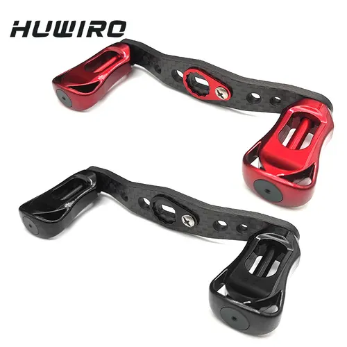 탄소 섬유 캐스팅 낚시 릴 핸들 중공 손잡이, 베어링 포함, DAIWA 낚시 릴용 듀얼 그립 핸들, 15g 경량 무게추