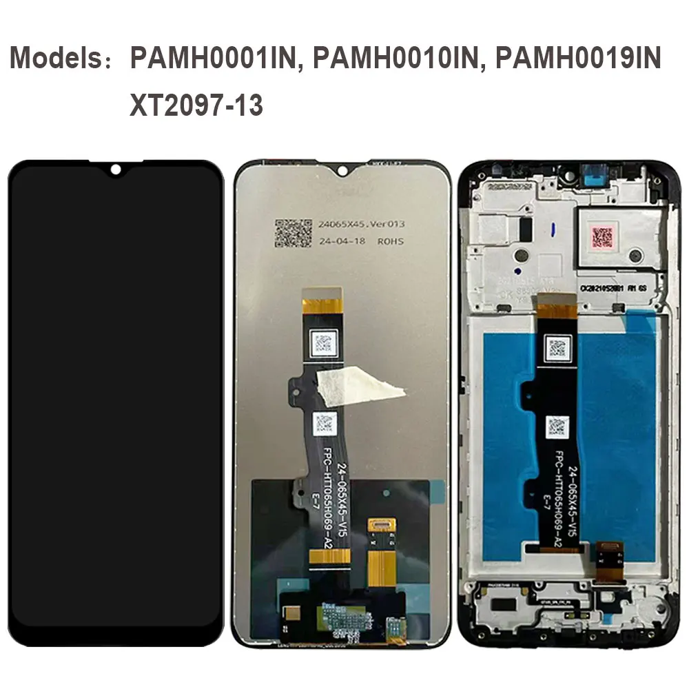 For Motorola Moto E7 Power Display With Frame Touch Sensor Digiziter Assembly For Moto E7i Power XT2097-13 Screen Replacement