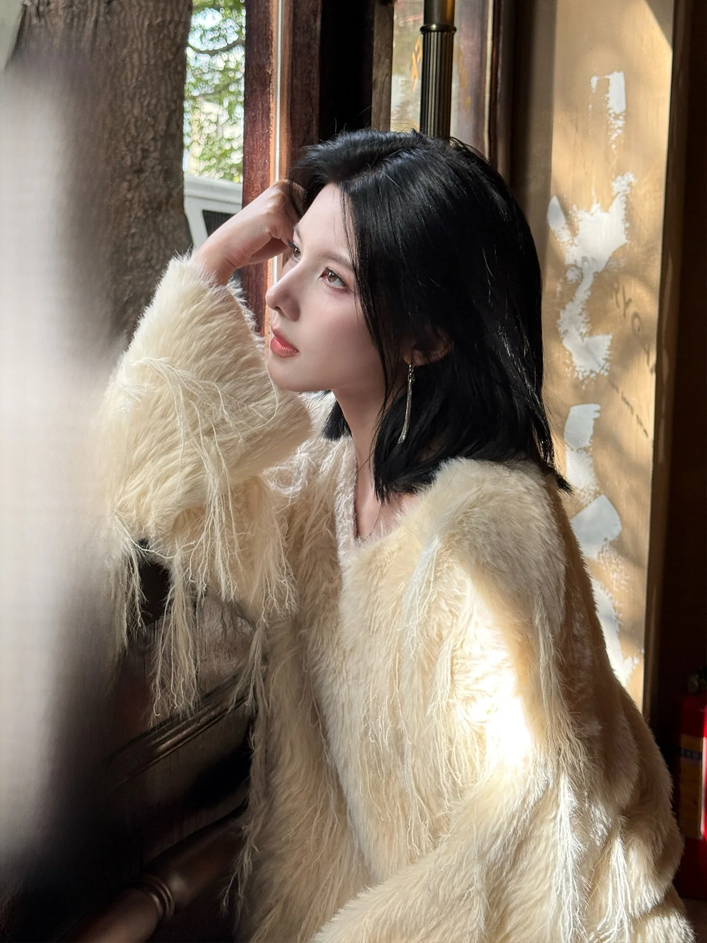 

Утепленный свитер с бахромой Thiened: мягкий, теплый, вязаный топ из полиэстера свободного кроя с V-образным вырезом для женщин