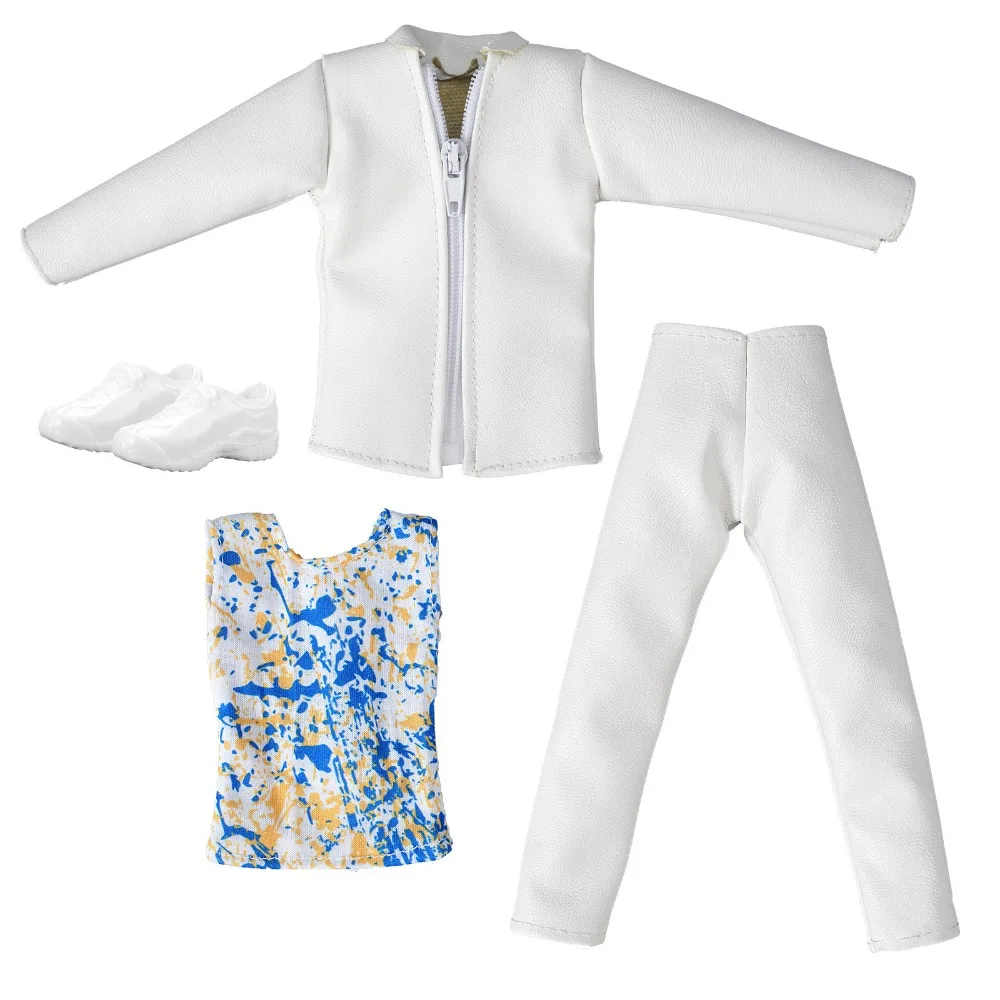 

High Quality 1/6 30cm/11" Clothes PU Leather Multicolor Mini Male Jackets Pants Dress Up Game Fashion Sport Suit