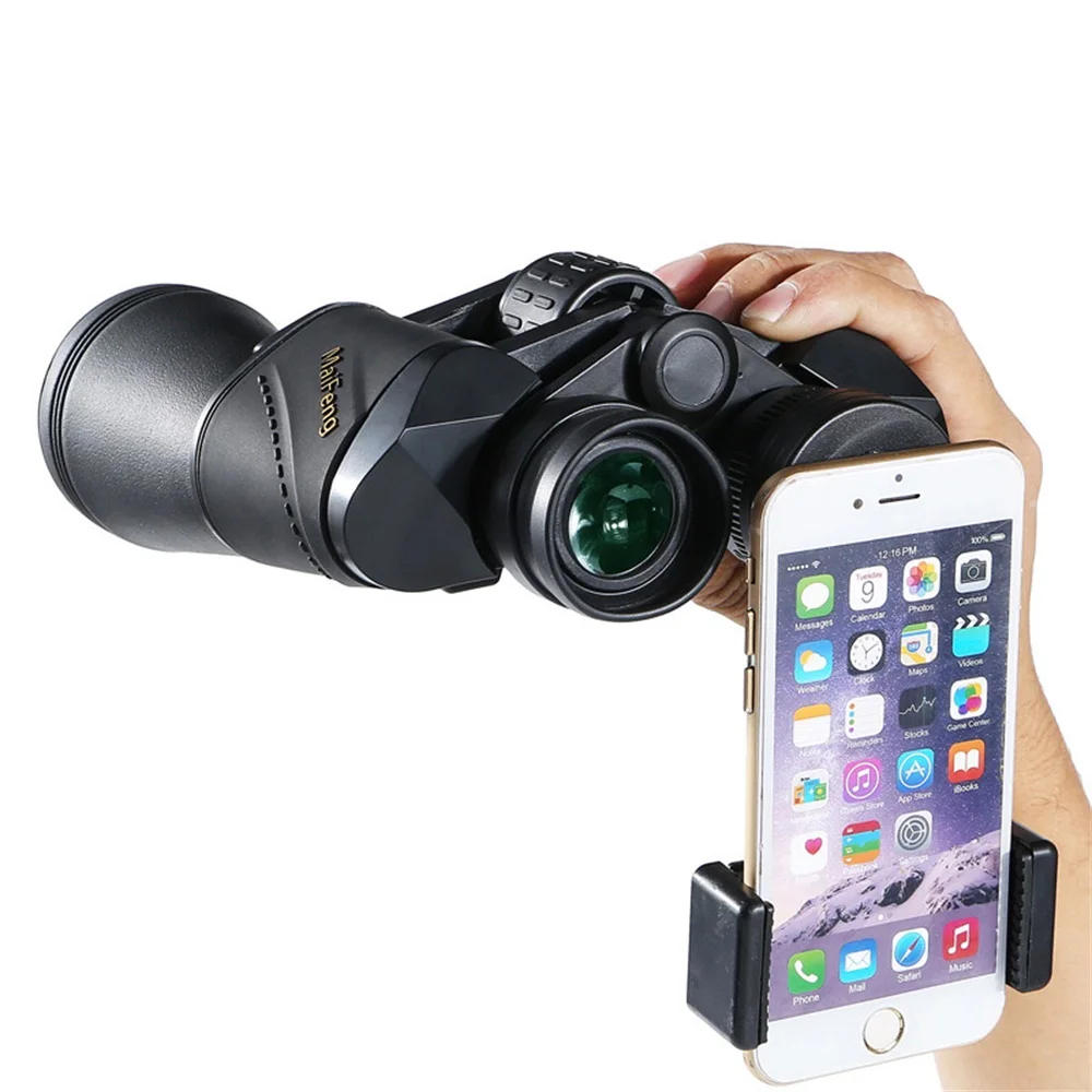 Telescope Maifeng 20x50 Powerful Binoculars Long Range HD Profesionales Low Light Night Vision Spyglass Phone Holder For Hunting