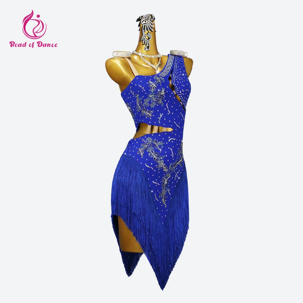 เต้นรําละตินเสื้อผ้าสตรี Ballroom Party Dress สาว Midi กระโปรงฝึกสวมใส่เด็ก Fringed การแข่งขันเซ็กซี่ชุด Samba เครื่องแต่งกาย