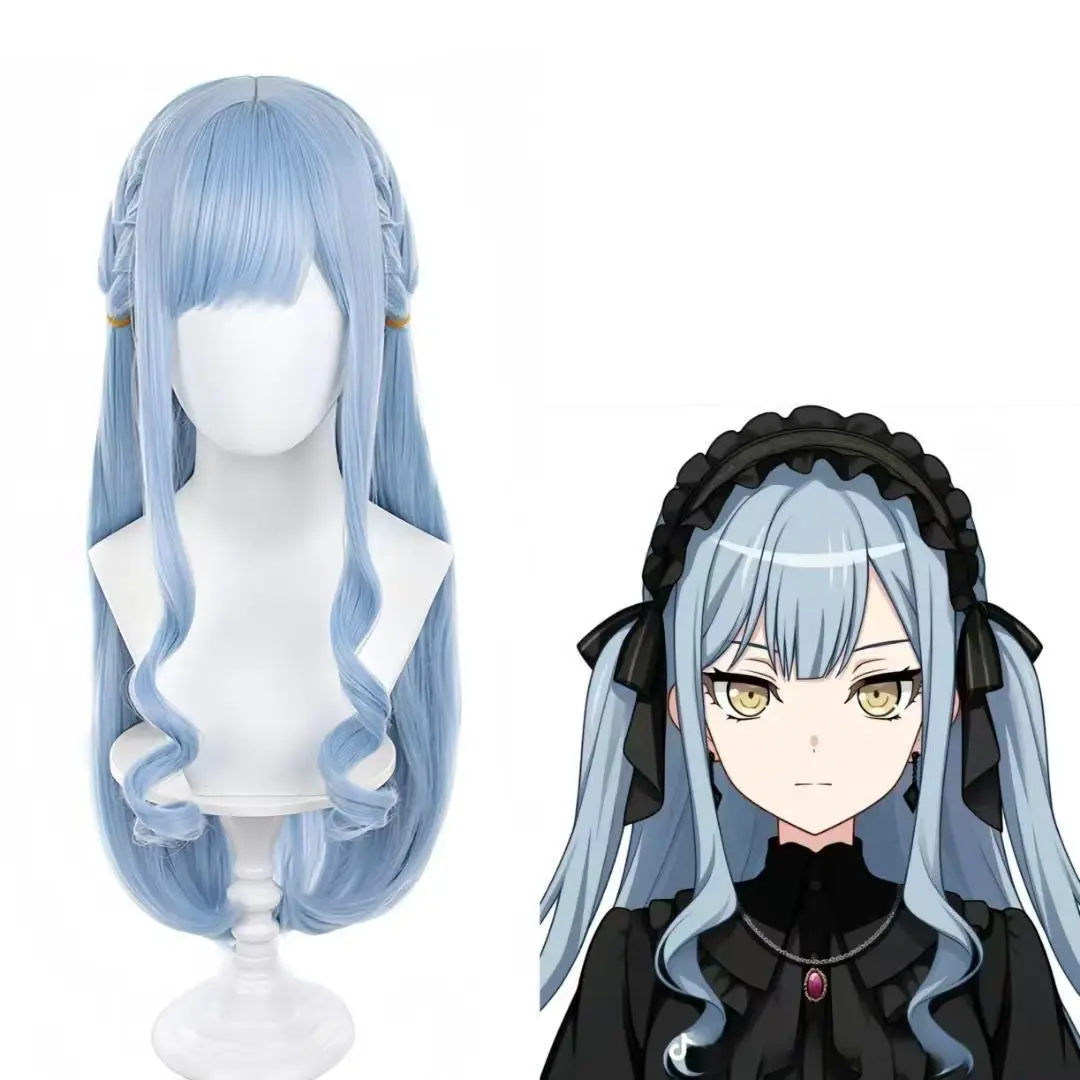 BanG Dream It's MyGO Takamatsu Tomori Cosplay Wig Light Blue Long Twisted Braid Hair Anime Cos Wig for Halloween Comic Con