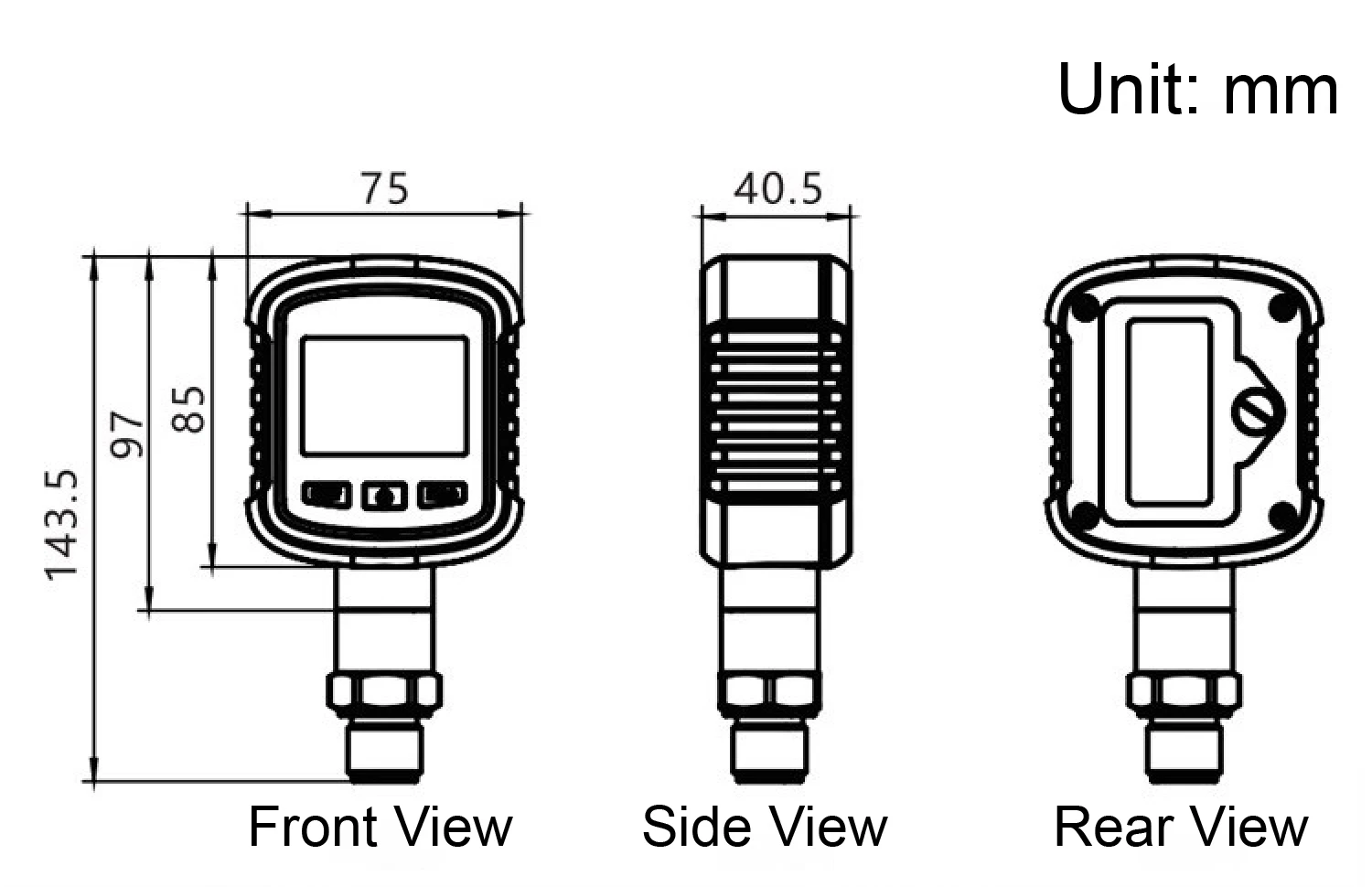 MD-S281 مقياس الضغط الرقمي 330 °   الدورية بلوتوث اللاسلكية عالية الدقة فراغ مسجل البيانات الهيدروليكية