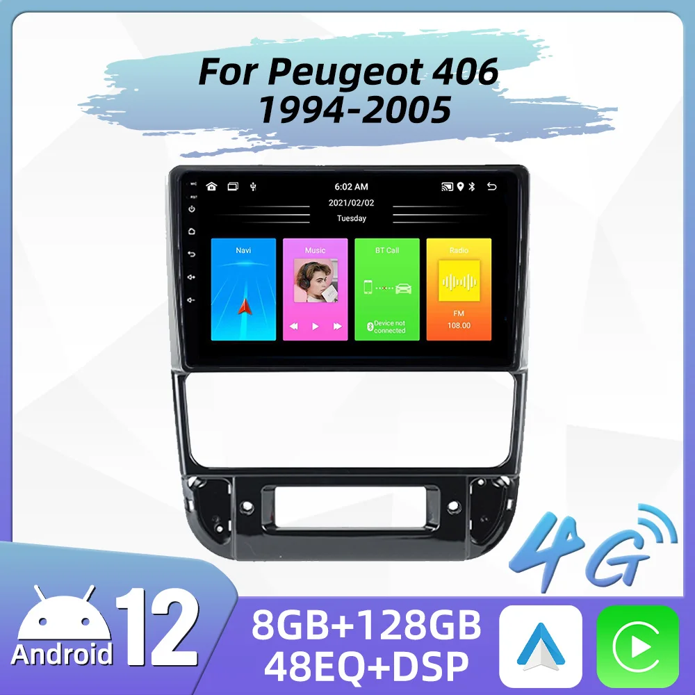 

Autoradio Multimedia for Peugeot 406 1994-2005 2 Din Android Radio Carplay Car Stereo GPS Navigation Head Unit Android Auto WIFI