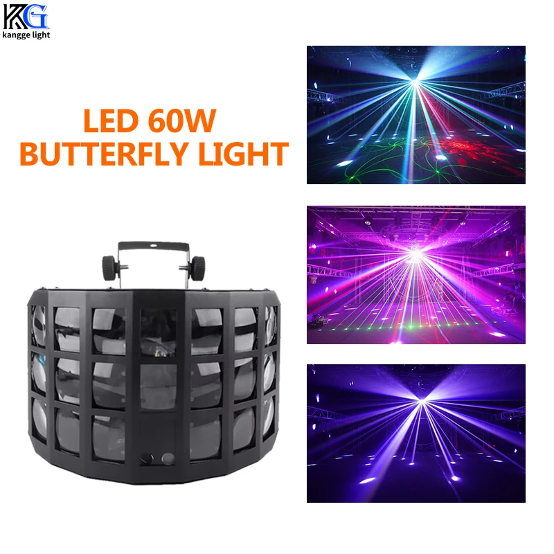 Three Layer LED Butterfly Light RGBW Beam Laser Light DMX DJ Stage Butterfly Laser Light Party Butterfly Light for Wedding Club