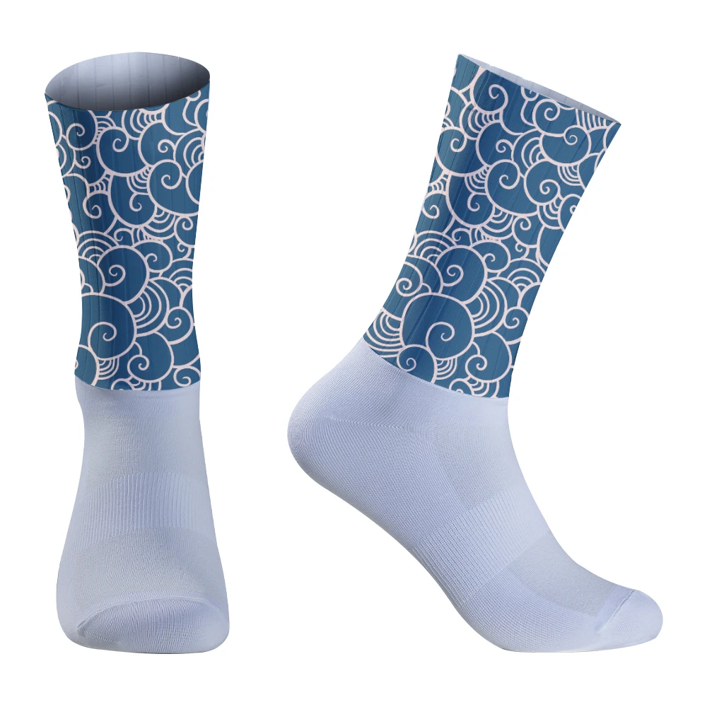 Chaussettes coordonnantes en silicone pour cyclisme, accessoire de sport pour vélo, course à pied, collection été 2024