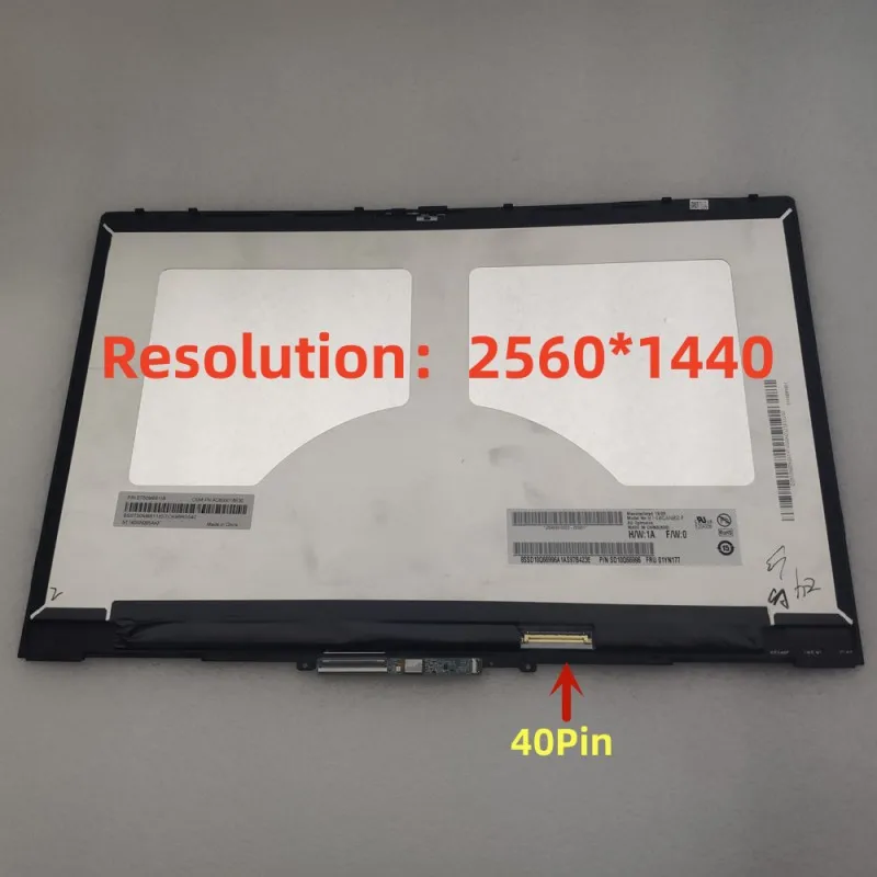 Imagem -03 - Lenovo-tela Sensível ao Toque do Yoga Thinkpad x1 Display Lcd 14.0 4ª e 5ª Geração Fhd Wqhd Uhd2023 2023