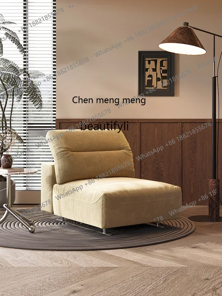 أريكة مفردة فاخرة وخفيفة لغرفة المعيشة وشرفة منزلية، كرسي ترفيهي كسول على شكل سروال قصير عتيق #4