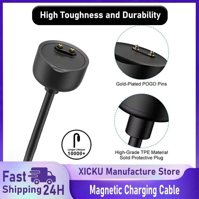 

Магнитное зарядное устройство для Xiaomi Mi Band 8 7 6 5 4 3 USB-кабель для зарядки MiBand 2, провод для зарядного кабеля для смарт-браслетов, зарядные устройства