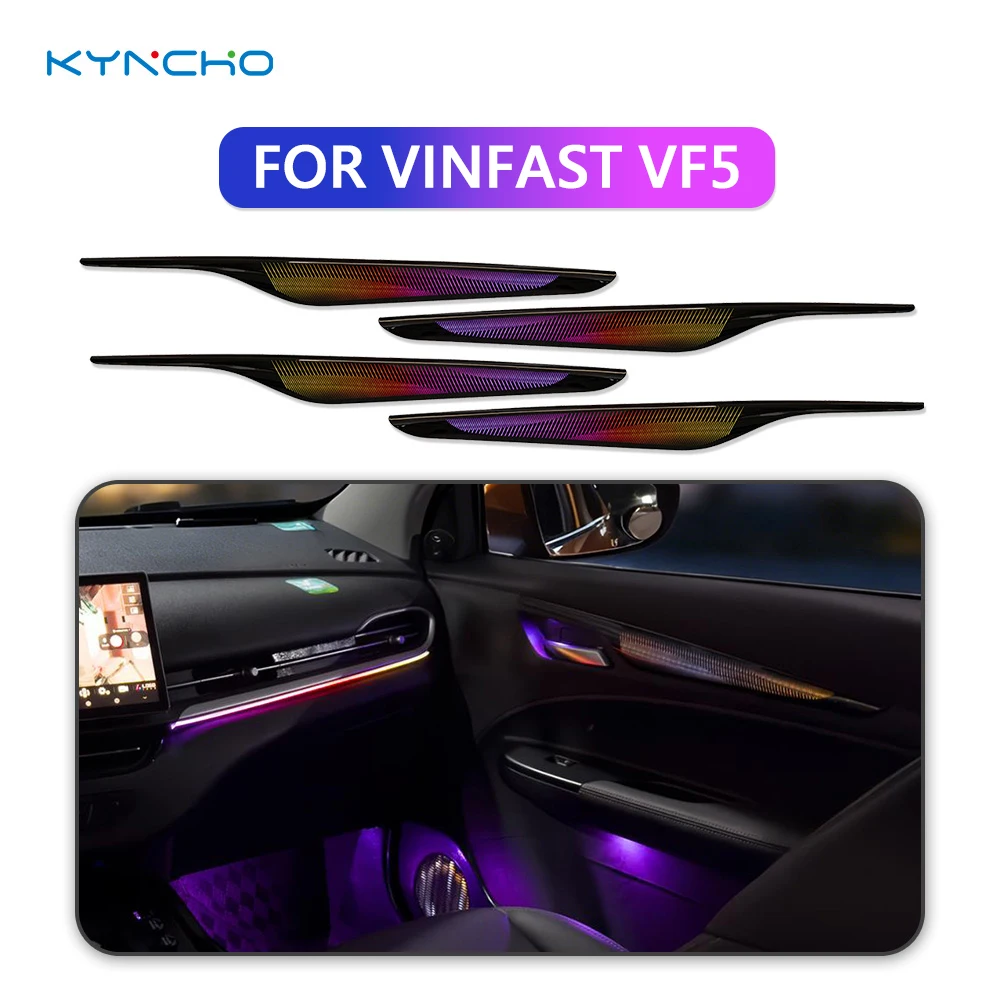FOR VINFAST VF5 New Specific Intelligent Interior Car Ambient Light Neon Flowing LED Accessories Symphony auto interior lighting