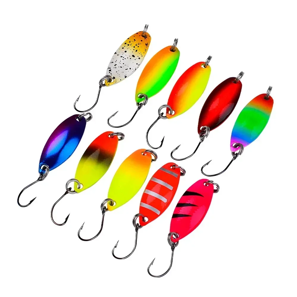 1PCS Metal Spinner Spoon Trout Fishing Lure 350mm 3.3g Hard Bait Sequins Noise Artificial Bait Small Hard Sequins Spinner