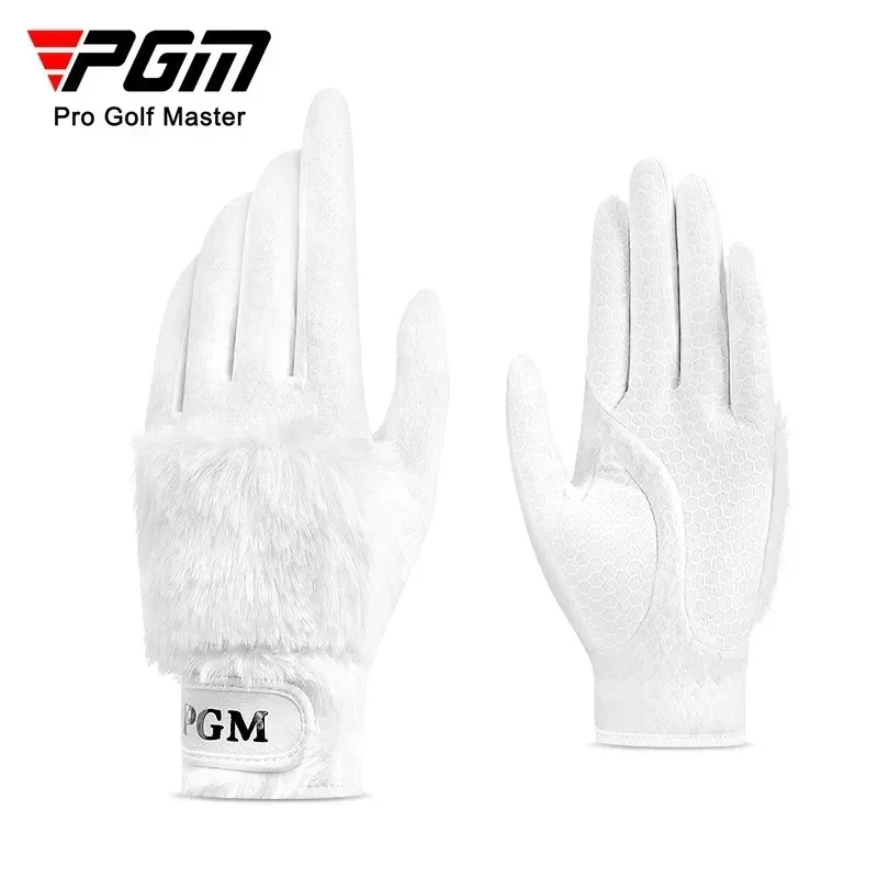 

PGM Autumn and Winter Golf Gloves Women's Plush Thickened Plush Warm Gloves Two Hand Set
