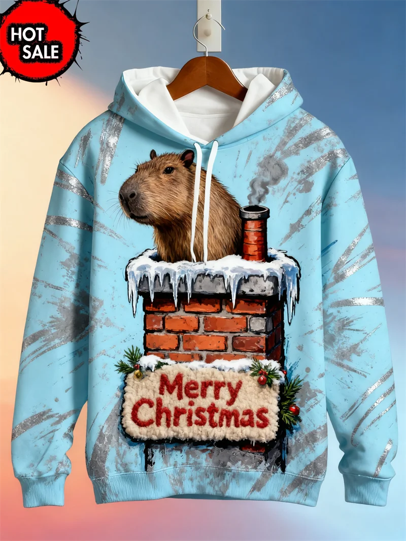 

Super Cool Capybara Print 3D Hoodie Man To Man Long Sleeve Pullovres Women Kids Clothes Christmas Anime New Hoodie Sweatshirt