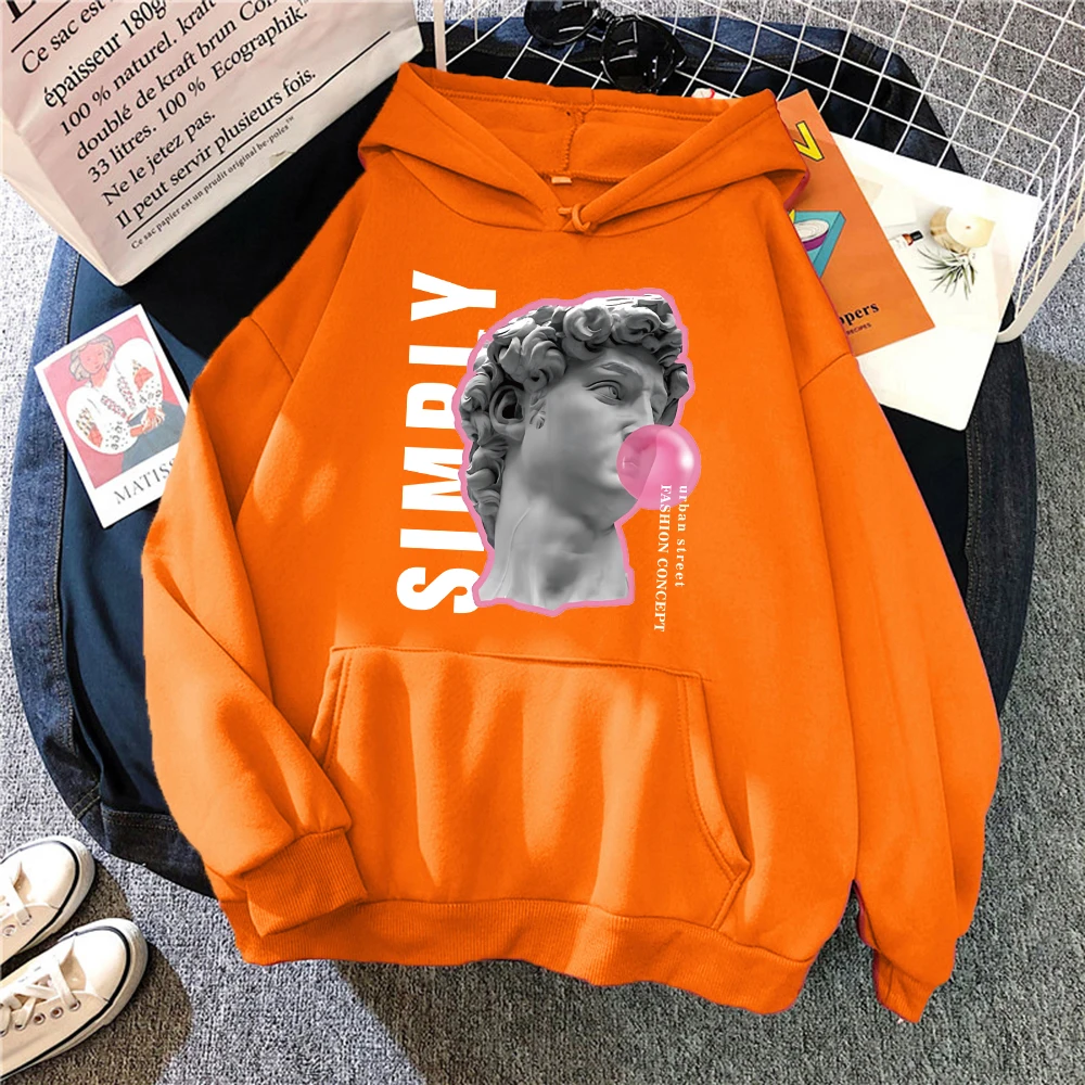 Pink Bubble Sculpture Art Letter Design Hoody Women Fleece Harajuku Hoodie Fashion Multicolor Pullover Loose Pocket Unisex Top