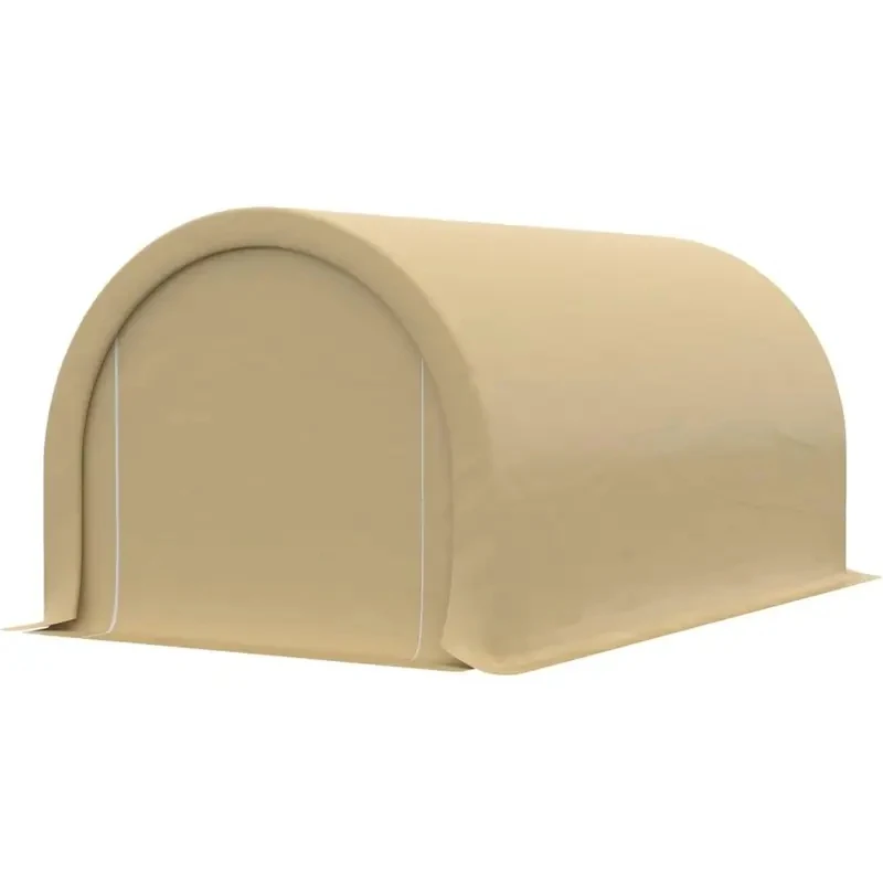

Hot Selling 10x16ft Durable Portable Carport Tent with Large Zipper Door UV-Protected PE Cover
