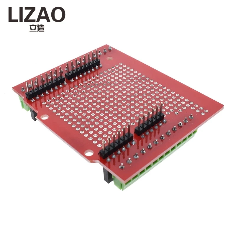 LIZAO Screw Shield 1.0 Prototype Expansion Board, Assembled Terminal Module with Reset Button Open Source for Arduino