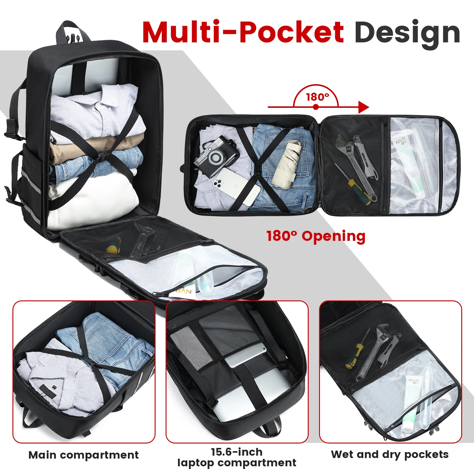 Seibertron Waterproof Large Capacity Molle Motorcycle Helmet Holder/Cycling Helmet Storage/Hiking Helmetcatch Bag/Backpack Also Fit Basketball Football Soccer Backpack Black