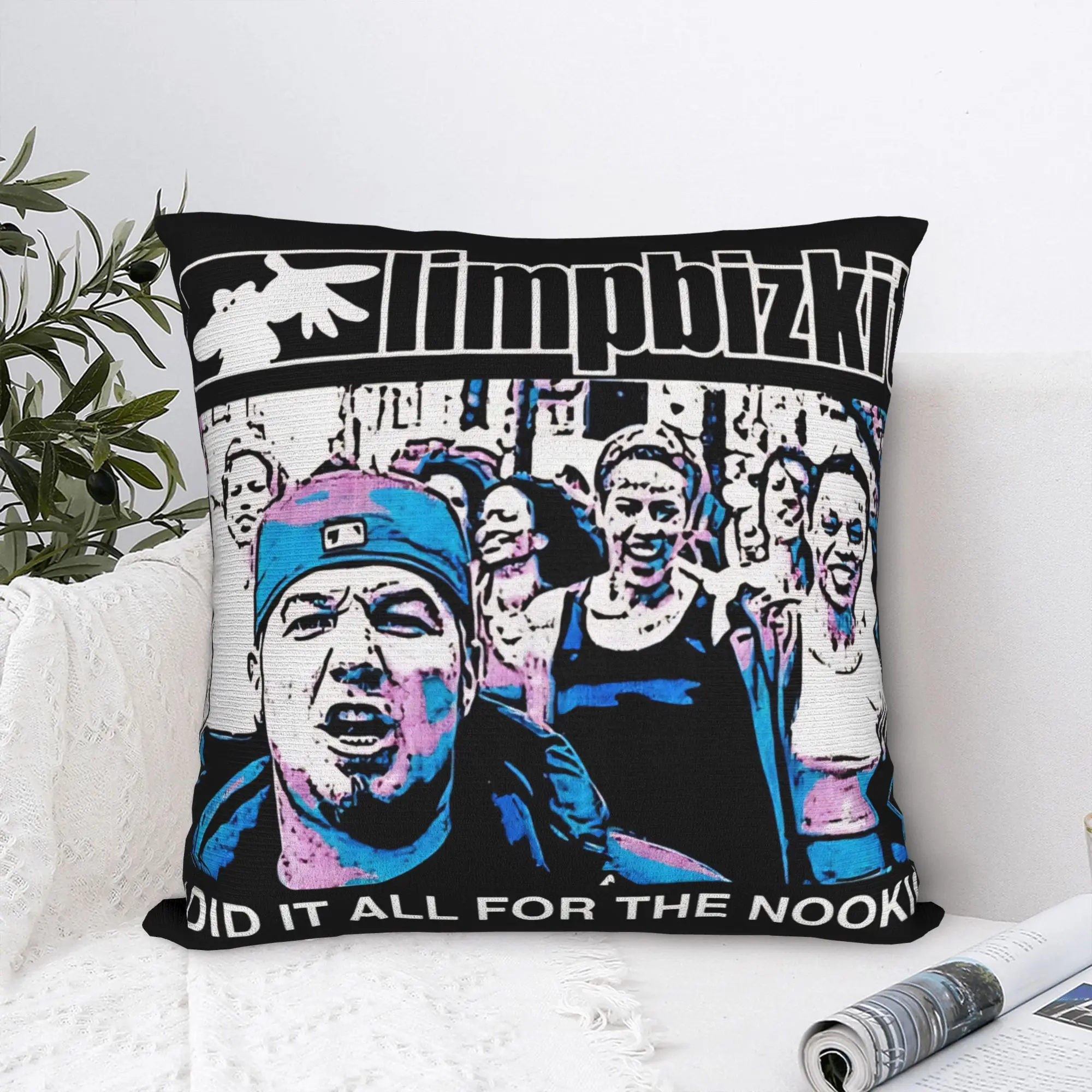 Limp Bizkit Metal Music Band Square Pillowcases Polyester Home  Cushion Case Funny Home Decoration Pillow Cover 40*40