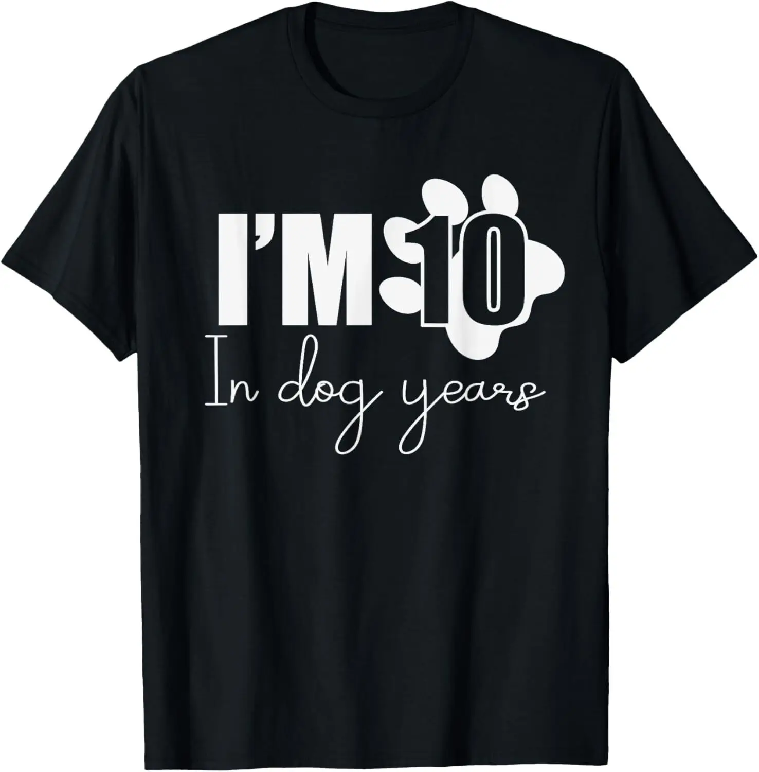 

Забавная винтажная футболка I_m 10 In Dog Years 70th Birthday для 70-летия