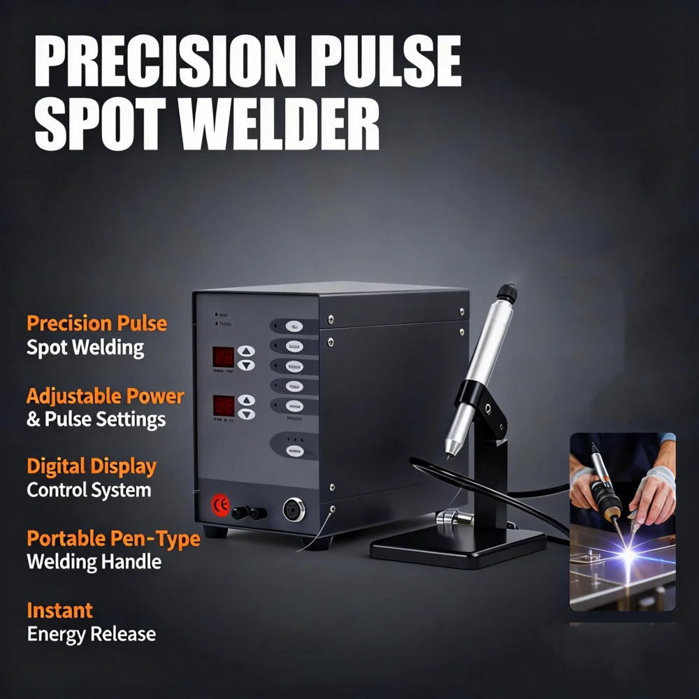 Precision Pulse Spot Welder Machine Digital Display Portable Welding Pen for 18650 Battery Pack Jewelry Electronic Repair Tool