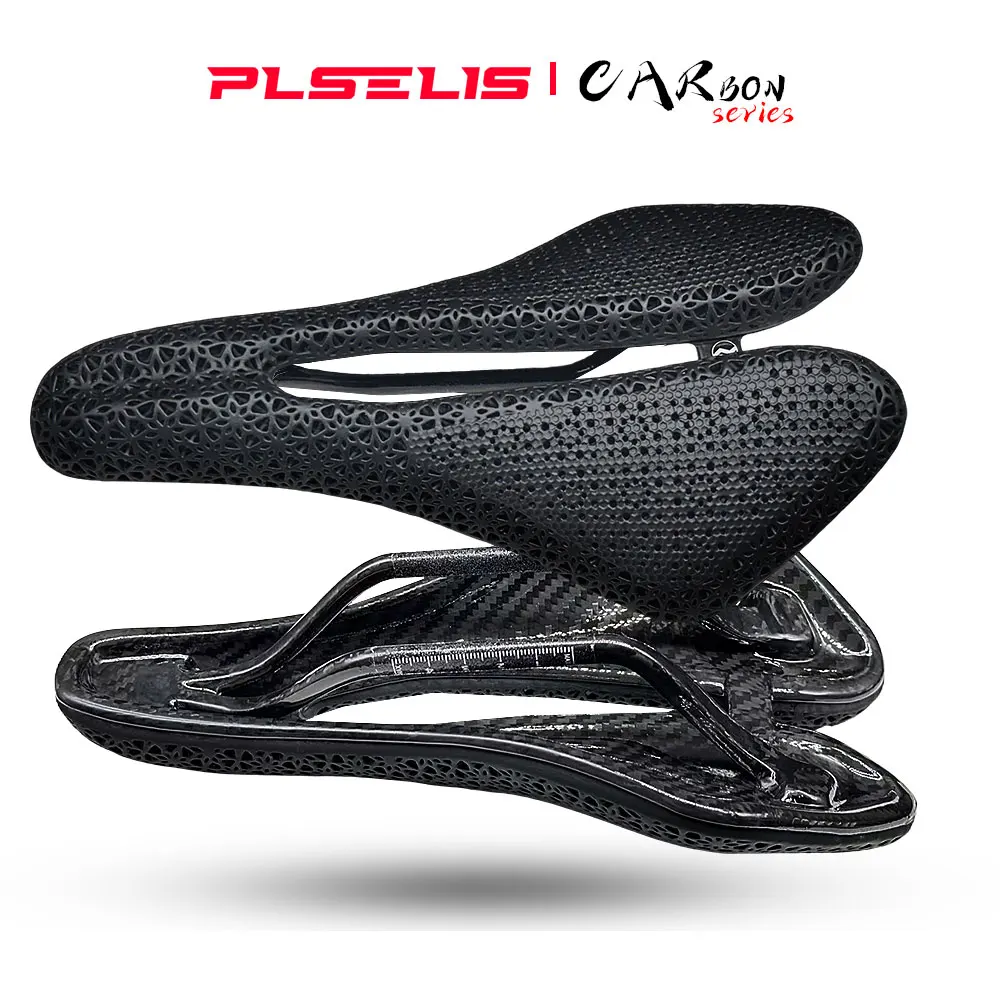 

PLSELIS 3D - Printed Carbon Saddle: Road/MTB, Hollow, Breathable, Comfort