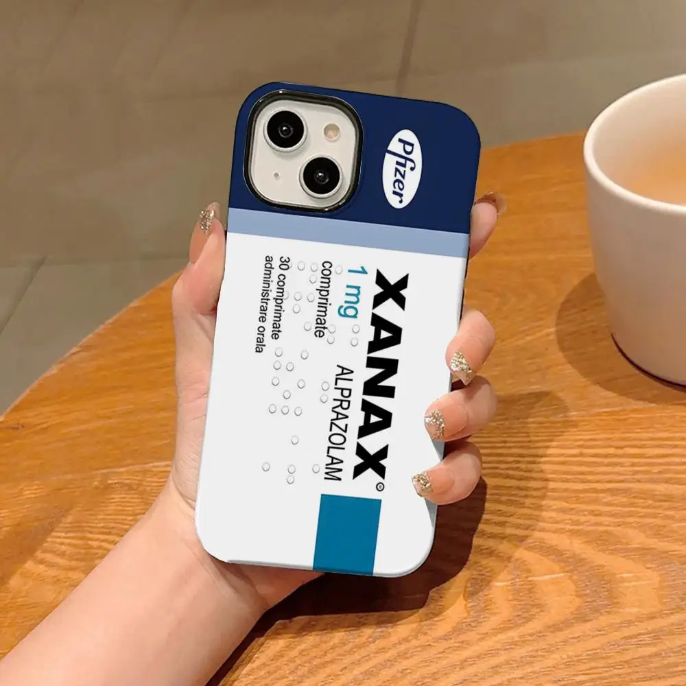 

XANAX Chill Pill Phone Case For Iphone 16 Pro Max 15 13 14 12 11 14 Pro Max 15 Pro Max Two-in-one Cover