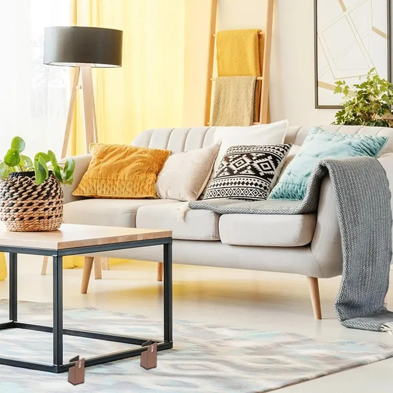 Elevadores de pies de silla con abrazadera de tornillo, altura ajustable, servicio pesado, mesas de sofá, cama, elevadores de muebles