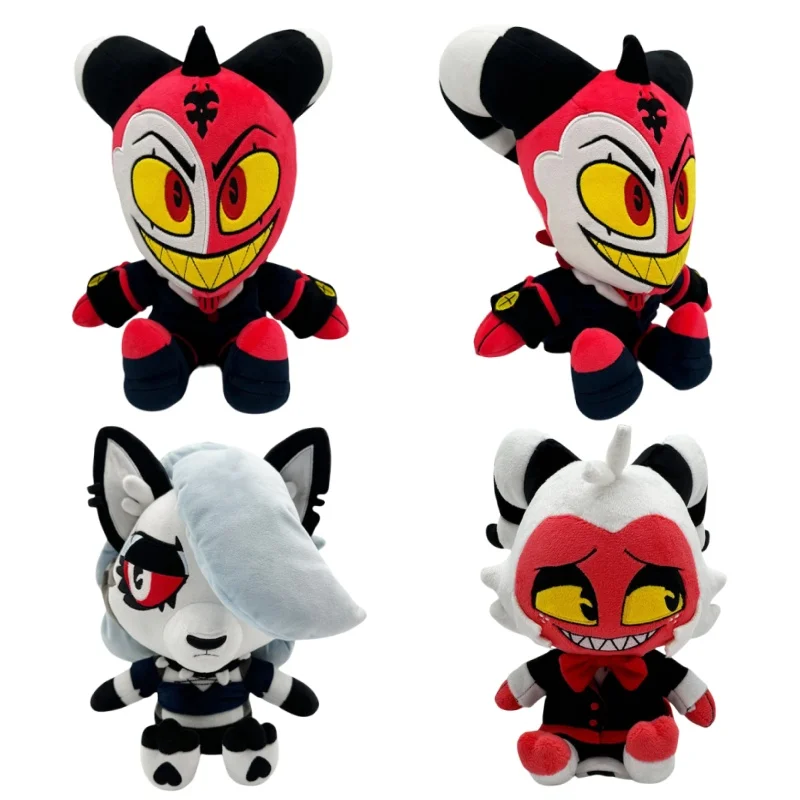 

Helluva Boss Anime Cartoon Game Peripheral Blitzo Loona Plus Doll Moxxie Sitting Posture Bedroom Ornament Toy Decoration Gift