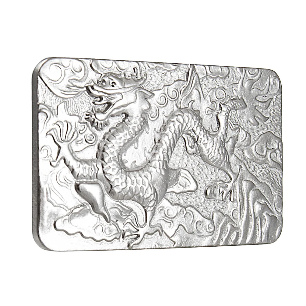 Cool ultralichtgewicht puur titanium Dragon-ontwerp Luxe cadeau Niet allergisch en roest retro casual gladde riemgesp voor heren