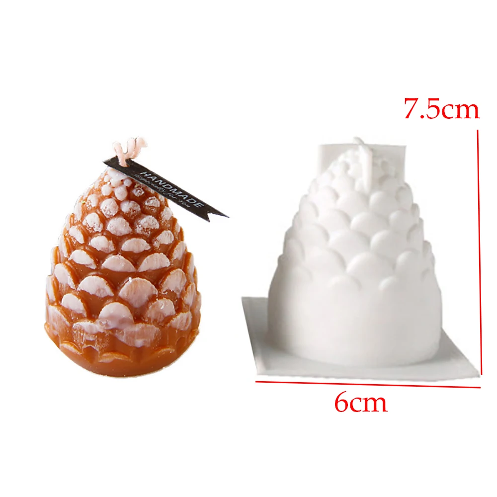 عيد الميلاد الأناناس المضلع ثلاثية الأبعاد سيليكون قالب شمعة ، المكعب السحري الصغير ، DIY بها بنفسك الجبس اليدوية ، والحرف الراتنج للديكور المنزل ، 1 قطعة