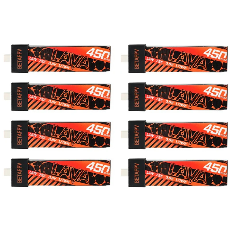 BETAFPV LAVA 1S HV バッテリー 300/450/550mAh 75C BT2.0 コネクター付き Tiny Whoop FPV ドローン用