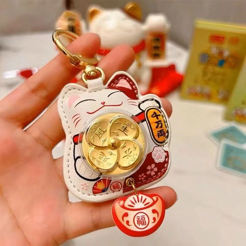 Maneki Neko Auto Sleutelhanger Lucky Cat Auto Rugzak Sleutelhanger Beste Vriend Bedels Hanger Paar Cadeau Sleutelhanger