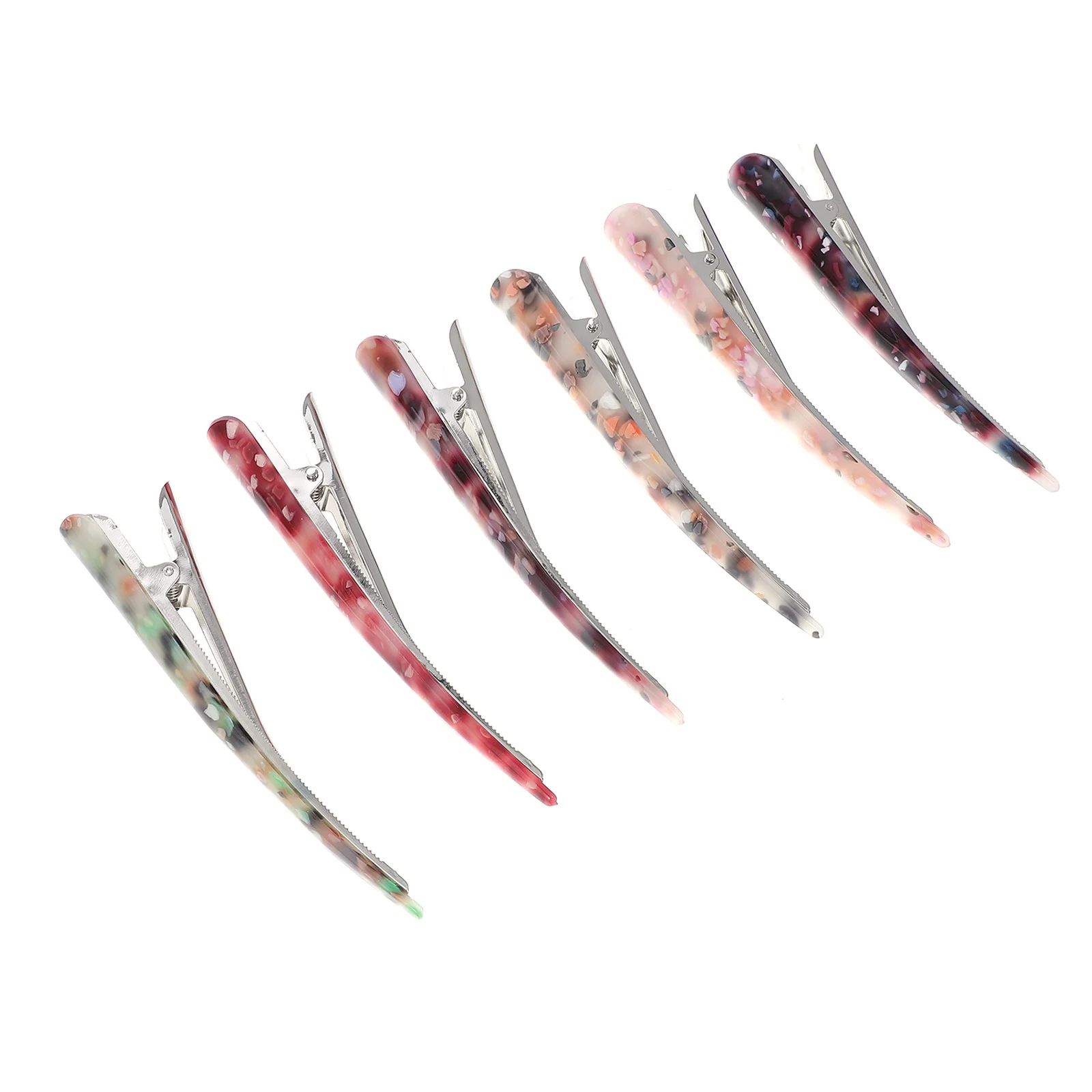 6Pcs Retro Hairpins Exquisite Acrylic Clips Elegant Alligator Hair Styling Decor for Daily Wear Festivals Acrylic Hair Clips
