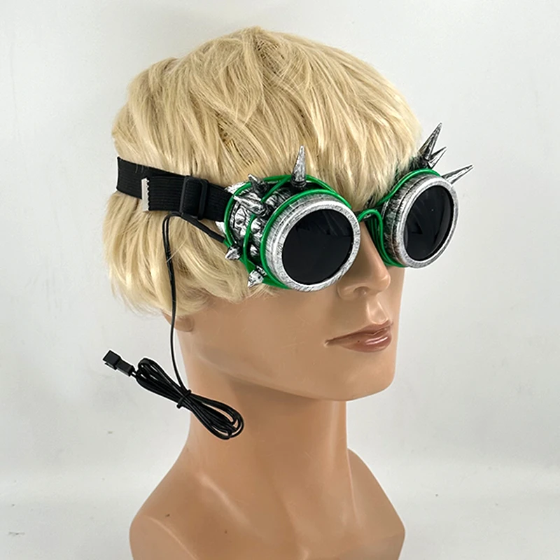 LED Neon leuchtende Brille leuchten Rave Kostüm Party Dekor DJ Club Brillen Leistung Requisiten ändern Farbe Ball Brillen – Detail 34