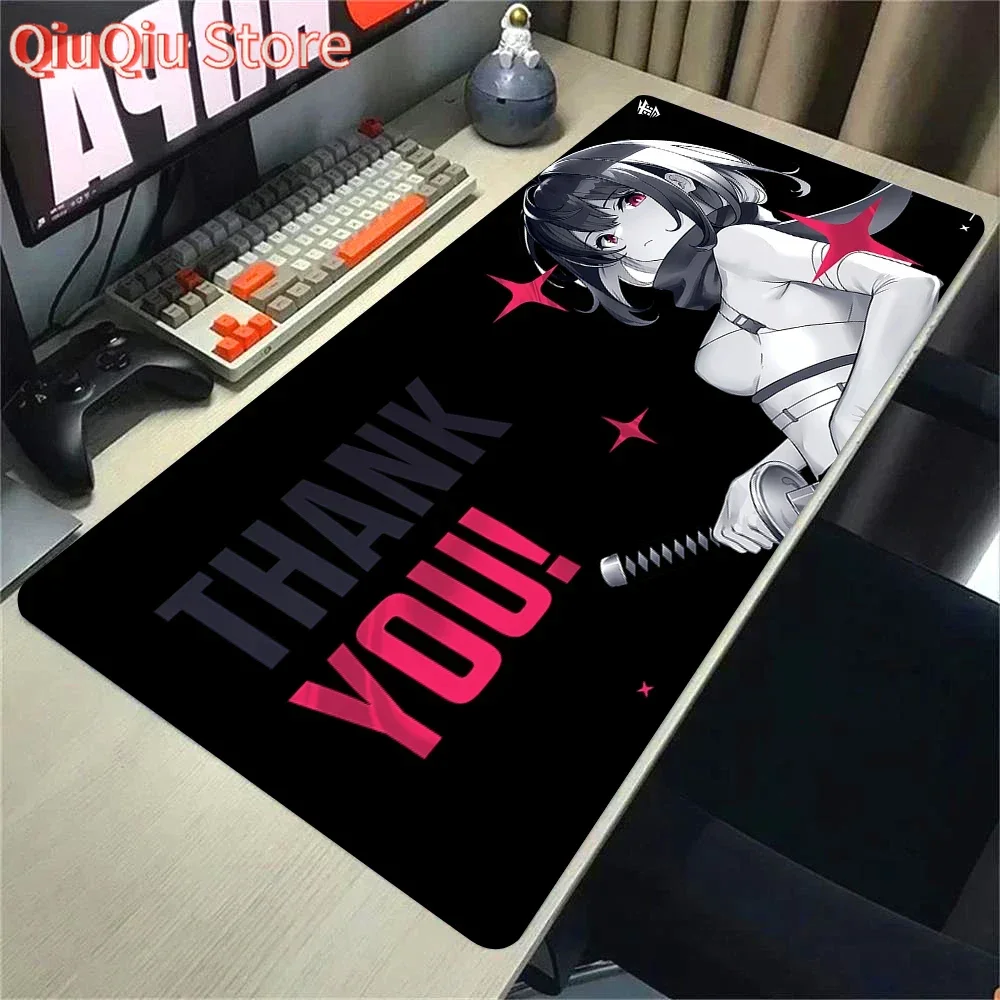 Anime Mousepad YUki Aim Rubber HD Mouse Mat Office Non-Slip Large Mouse Pad Gamer Keyboard Mats Game Professional Gaming Deskmat