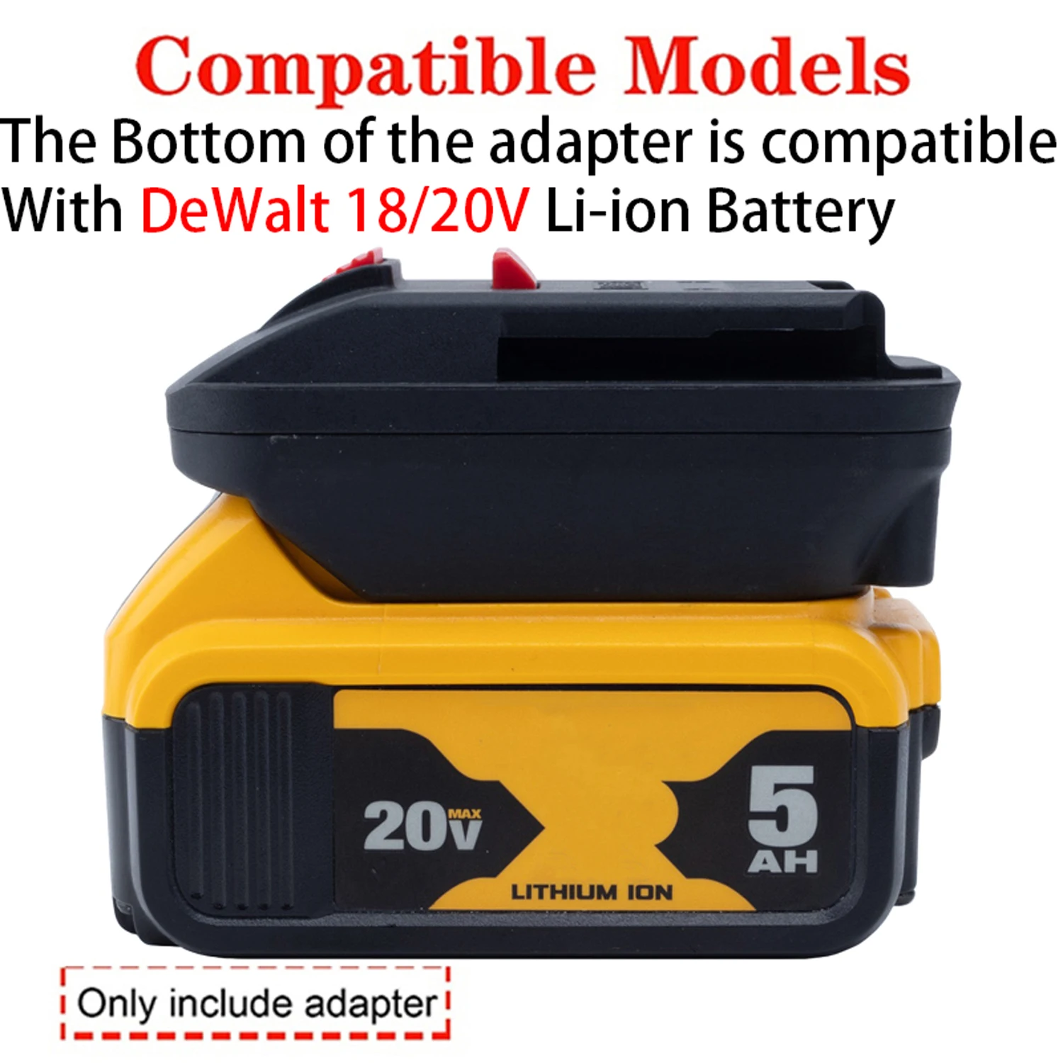 Adapter for Mastercraft 20V Li-ion Tool to DeWalt 18/20V Li-ion Battery Adapter Converter Power Tool Accessory