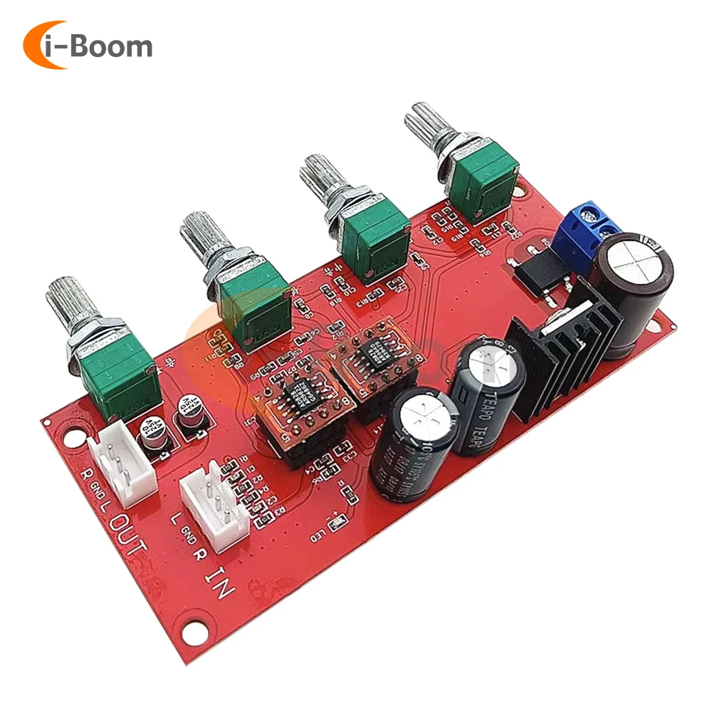 AD828 HiFi Audio Amplifier Board Preamplifier Volume Control Treble Midrange Bass Adjustment Power Amplifier NE5532 Upgrade