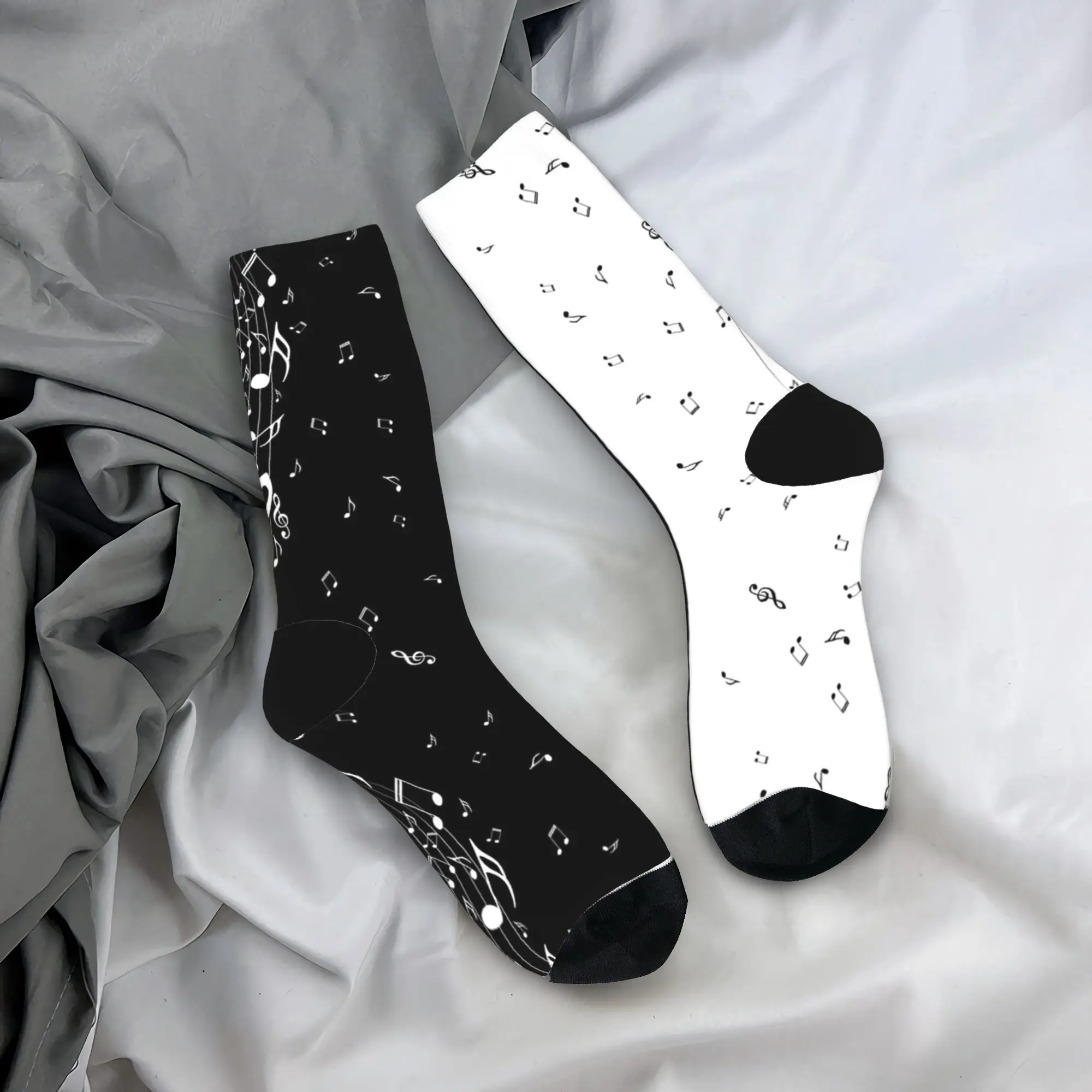 

Минималистичные носки с клавишами фортепиано, противоскользящие чулки для женщин и мужчин, мягкие спортивные носки для бега, зимние элегантные носки с узором