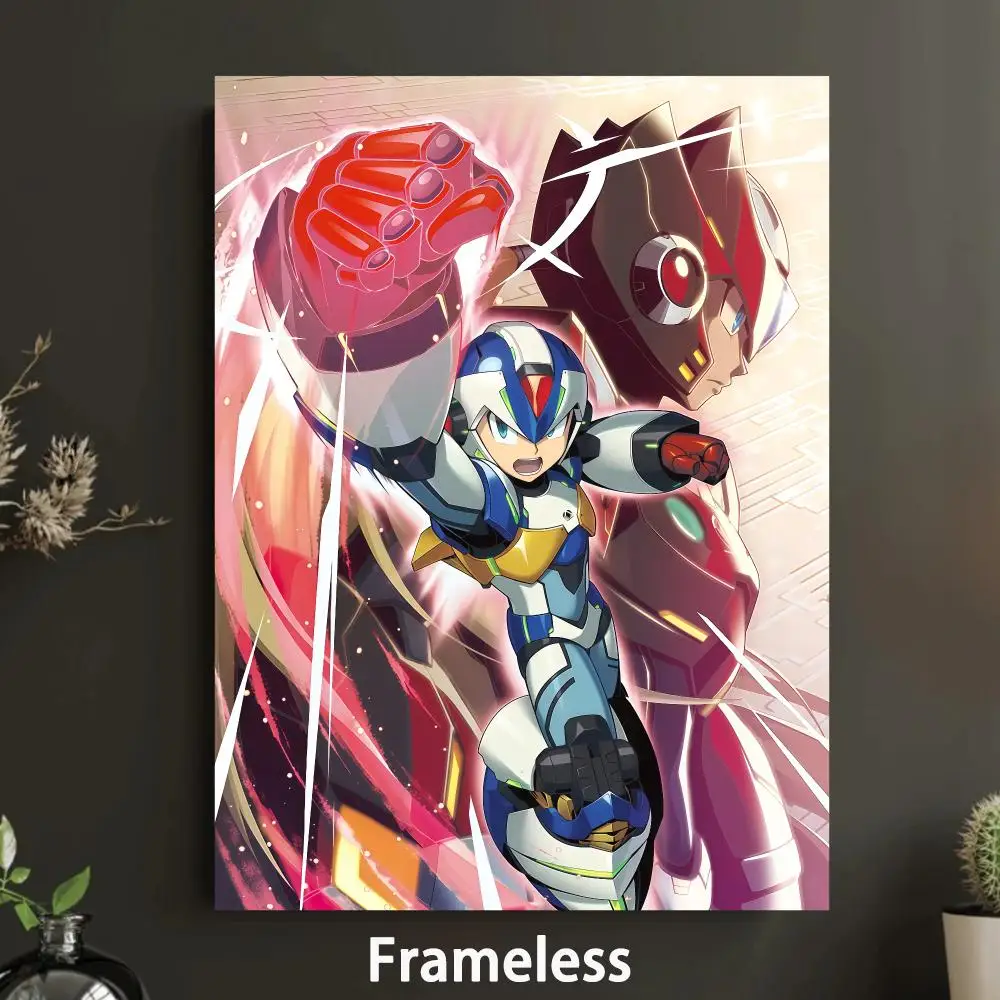 Painting Calligraphy Poster canvas painting wall art picture, home interior, garage, bar decoration Manga games Megaman X