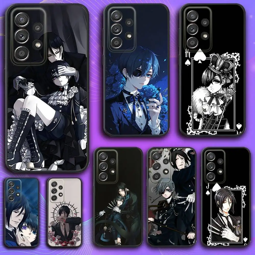 

Black Anime B-ButlerS Phone Case For Samsung S 25,24,23,22,30,21,10,9,Ultra,Plus,Lite,FE,4,5 G Soft Black Case