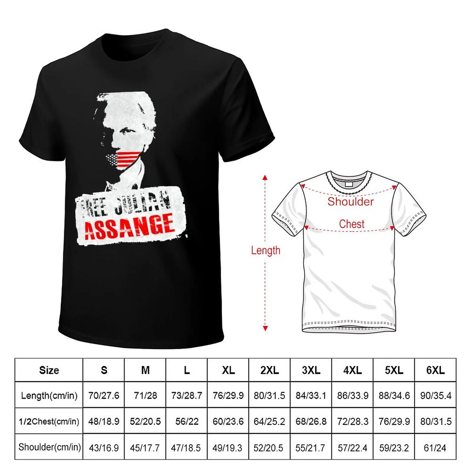 Free Julian Assange Essential T-shirt blacks quick drying customs anime Men's t shirts