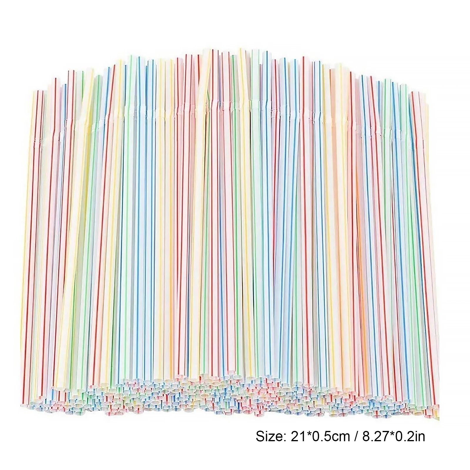 300-100PCS Multicolor Kunststof Straws for Wedding Party Supplies Juice Beverage Kitchen Cocktail Birthday Bar Drinking Straws