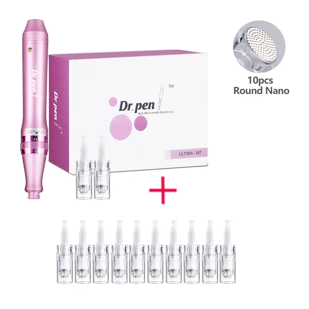 Electric Dr. Pen Ultima M7 12 pcs Needles Professional Derma Pen Nanoneedles Tatoo Machine Mesotherapy Skincare Tool SPA Care