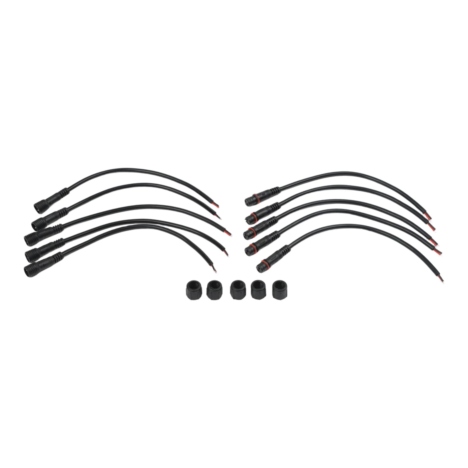 IP65 Certified For 2For 2AWG LED Cable Connectors 5 Pairs Designed for For 2 Pin and 3 Pin DC Power Distribution