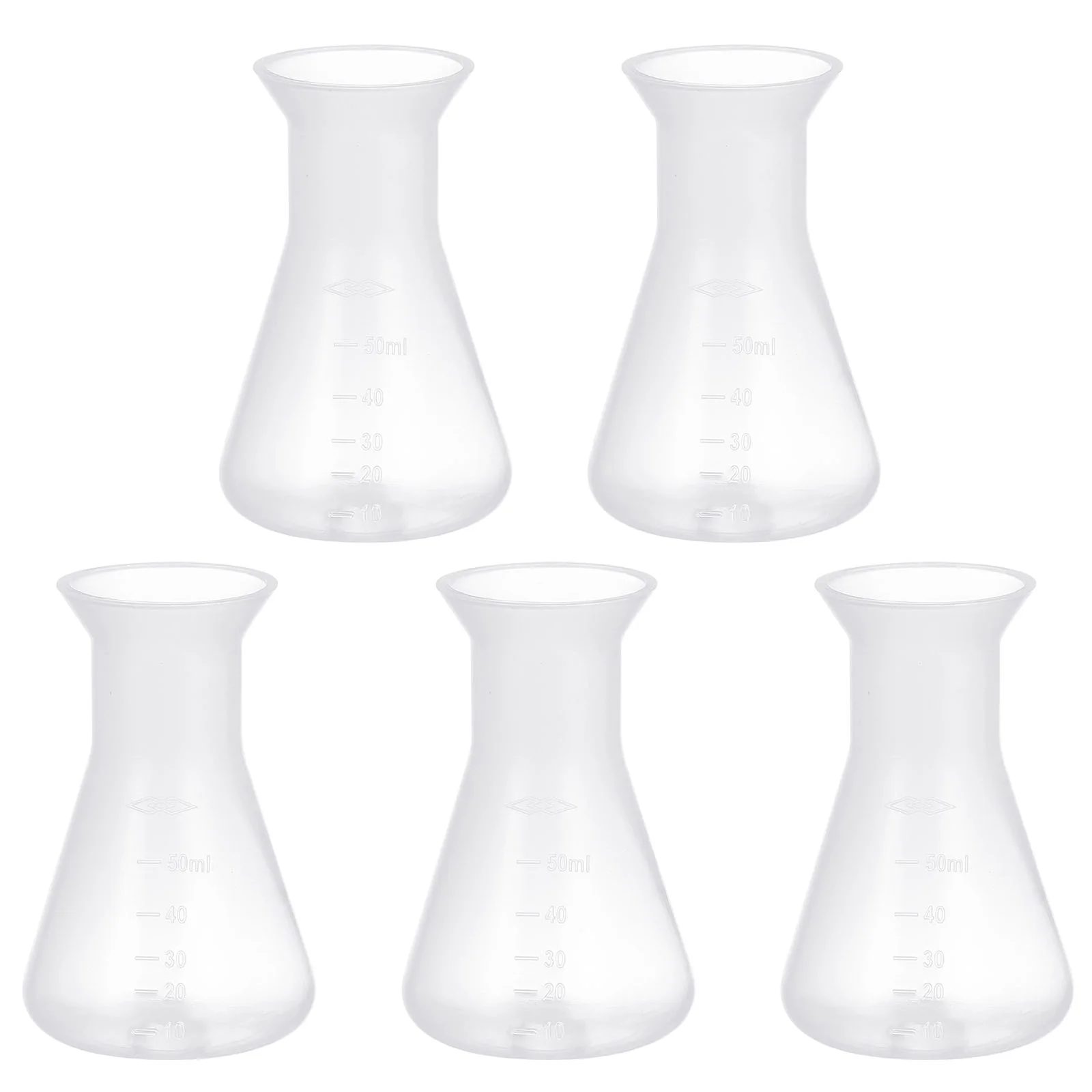 5 Buah Monitor Rak Komputer Labu Erlenmeyer Plastik untuk Macrame Pengantin Lab Pp Anak