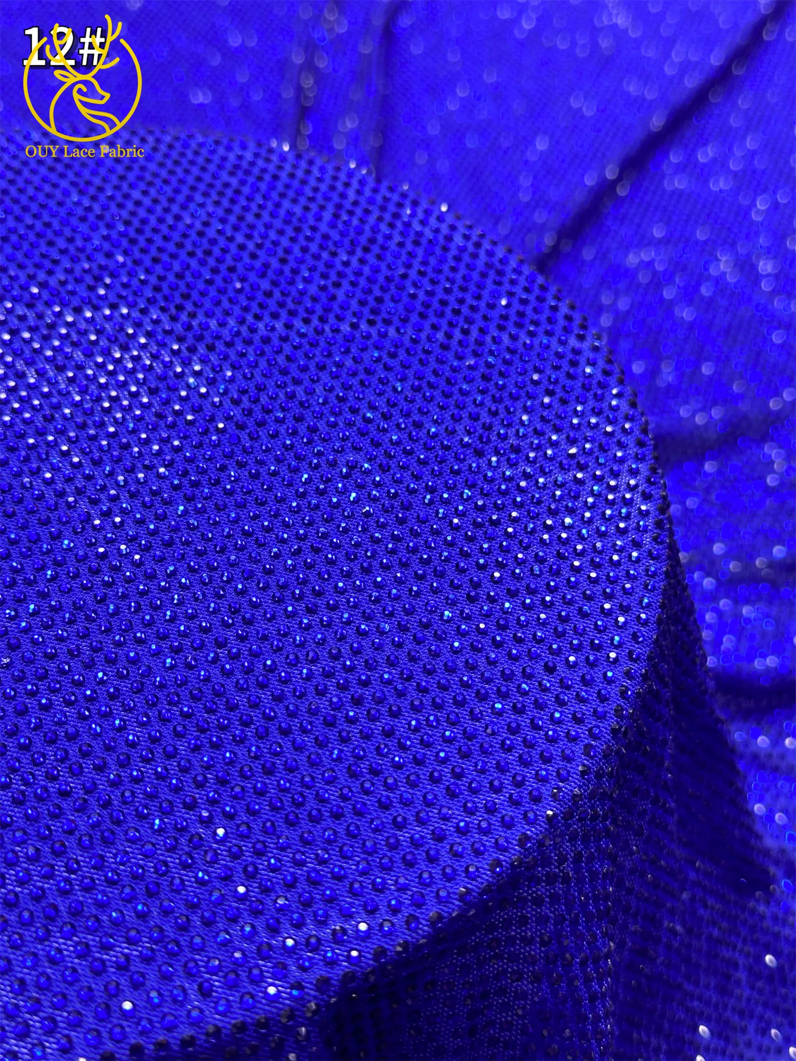 Luxuriöser Glas-Strass-Spitzenstoff im afrikanischen Stil, 2026 französischer und nigerianischer Stretch-Spitzenstoff, Party-Kleid, in 1 Yard genäht. – Detail 19