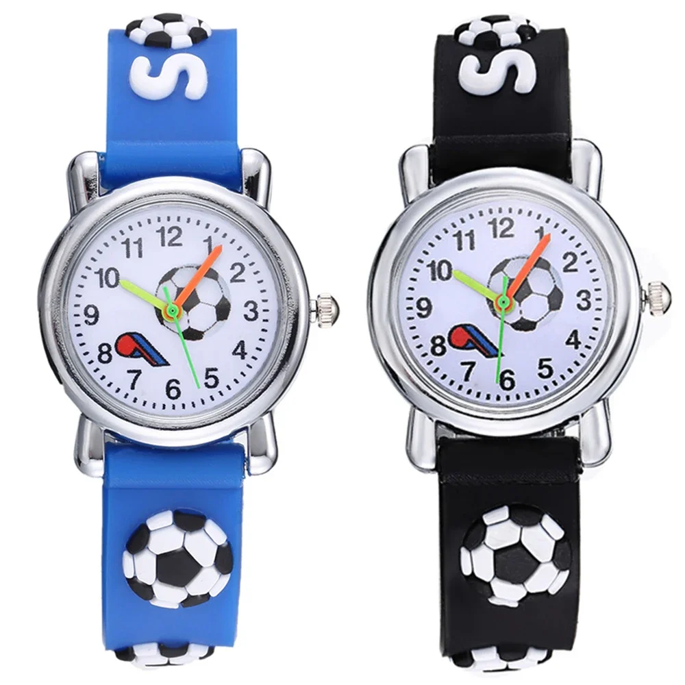 Cute 3D Soccer Kids Watches Soft Silicone Football Band Children Watch Boys Girls Baby\'s Wrist Watch Clock Relogio Infantil 2024