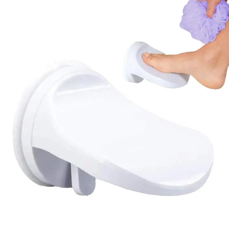 Shower Footstool Shoe Shine Pedal Bathroom Rest Pedestal Suction Cup No Drilling Shower Shaving Leg Aid Bathroom Pedal For Home